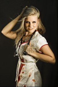 free sexy nurses dead sexy nurse standing wearing blood stained nurses uniform dark shadows gore hospital photo